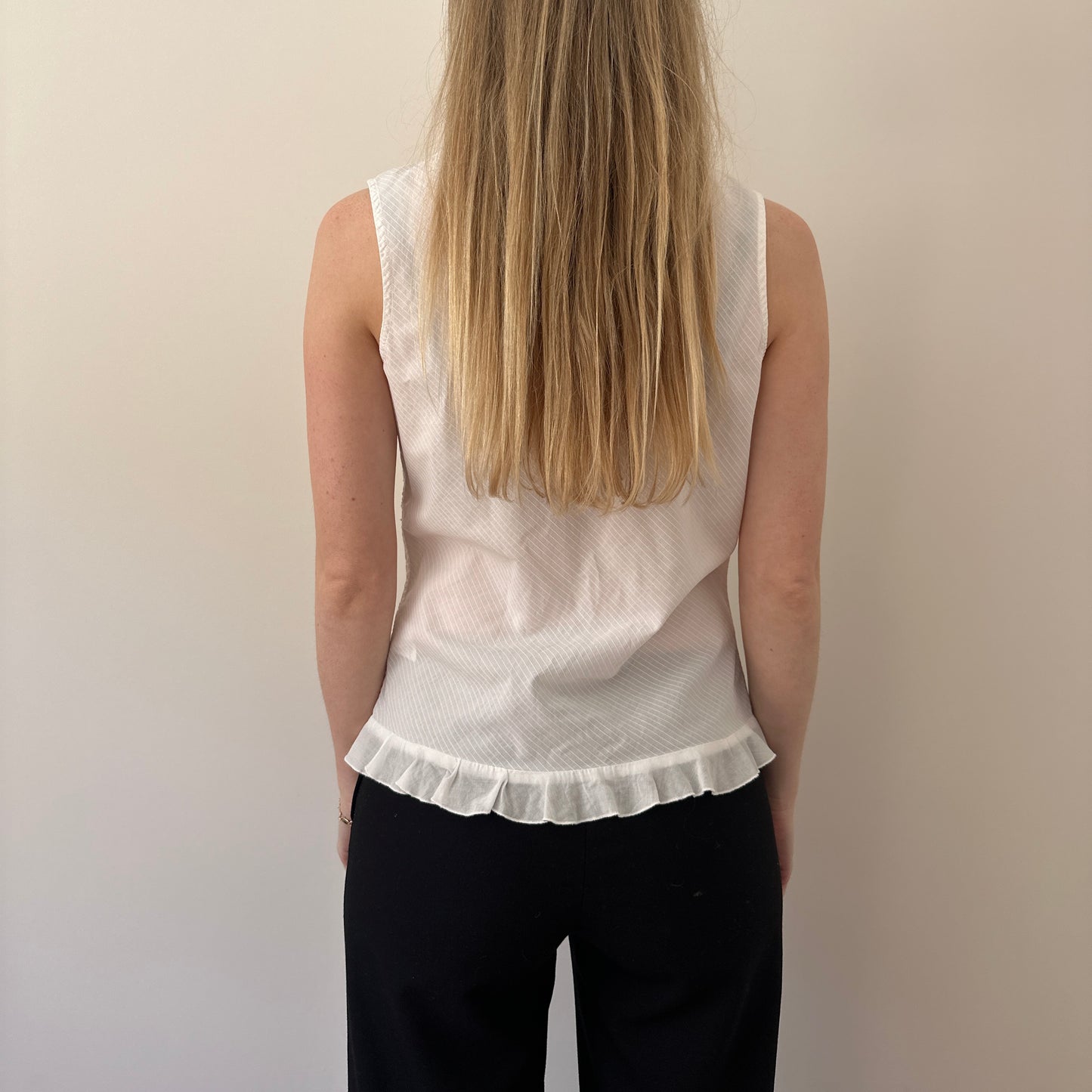 Vintage white Broderie Anglaise top