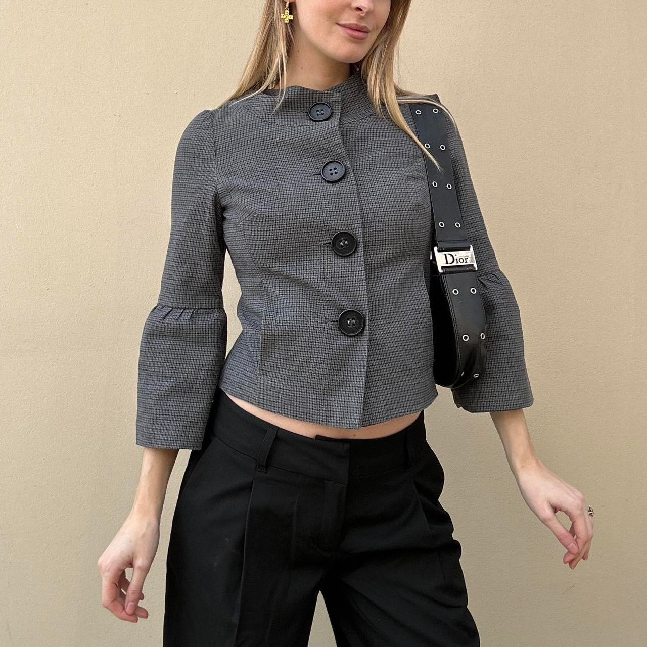 Vintage 00s dogtooth pea coat