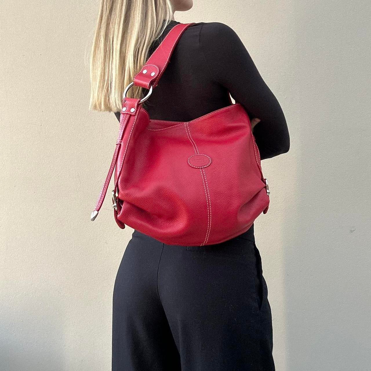 Vintage 00s red leather bag
