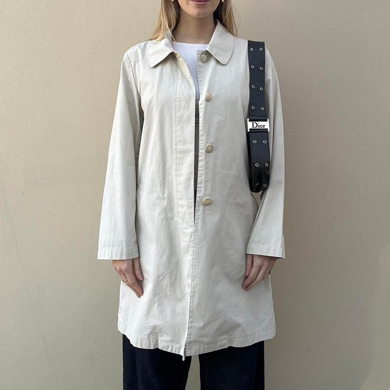 Vintage cream trench coat