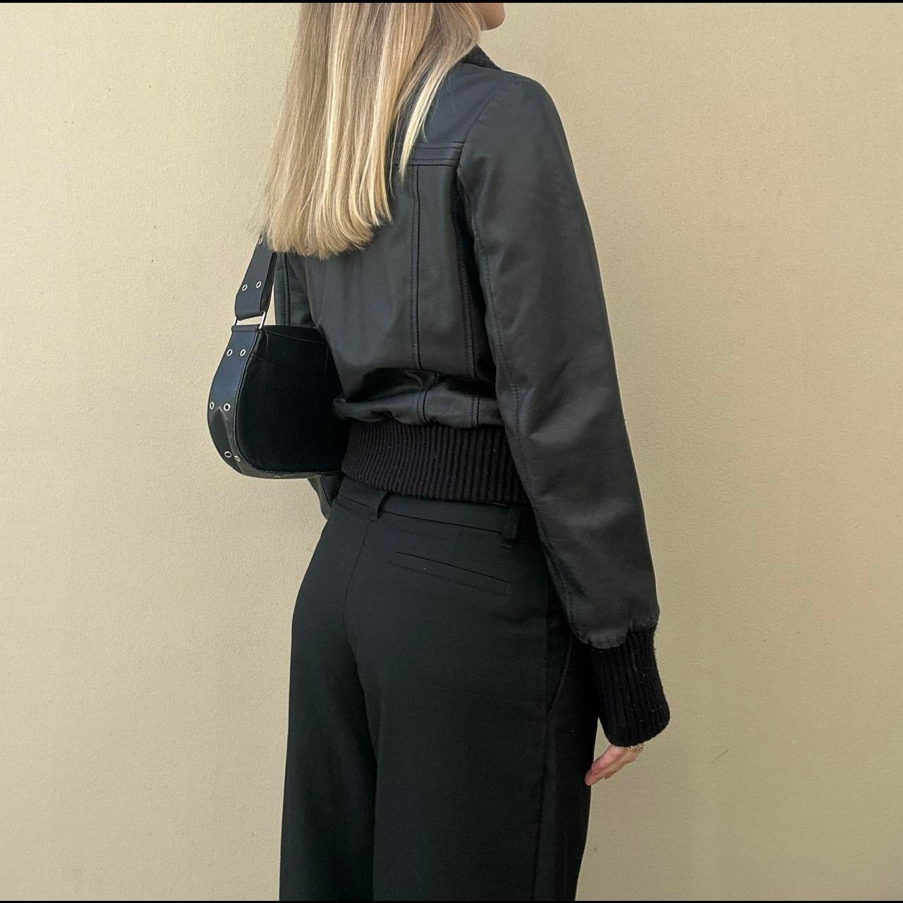 Vintage 00s black leather jacket