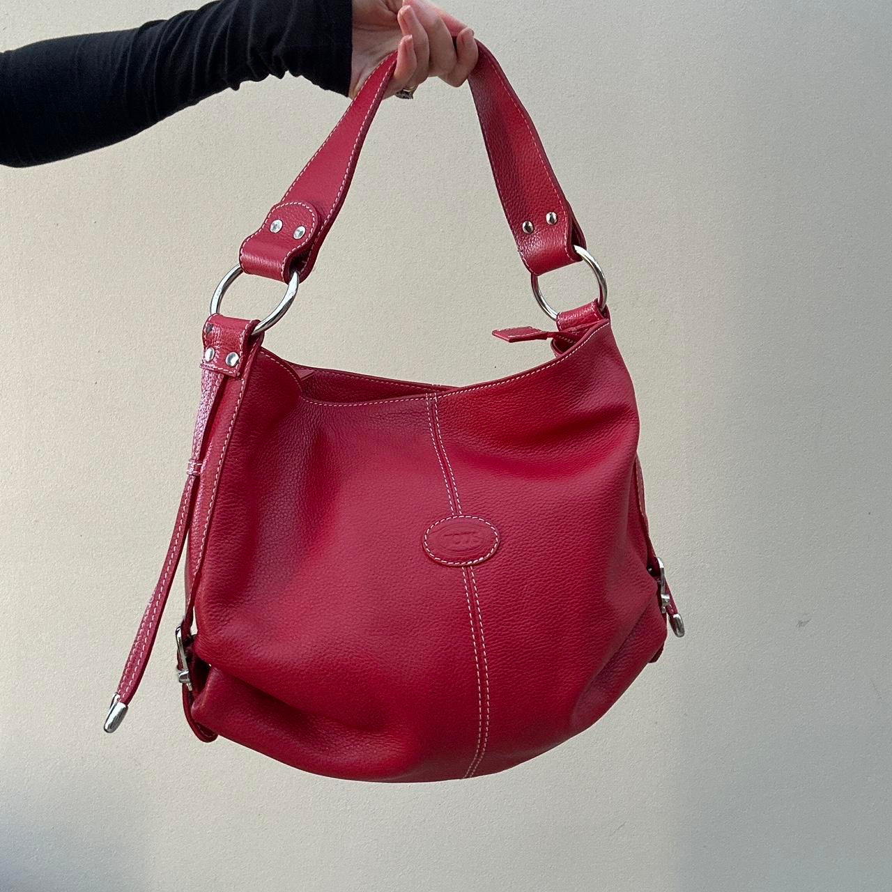 Vintage 00s red leather bag