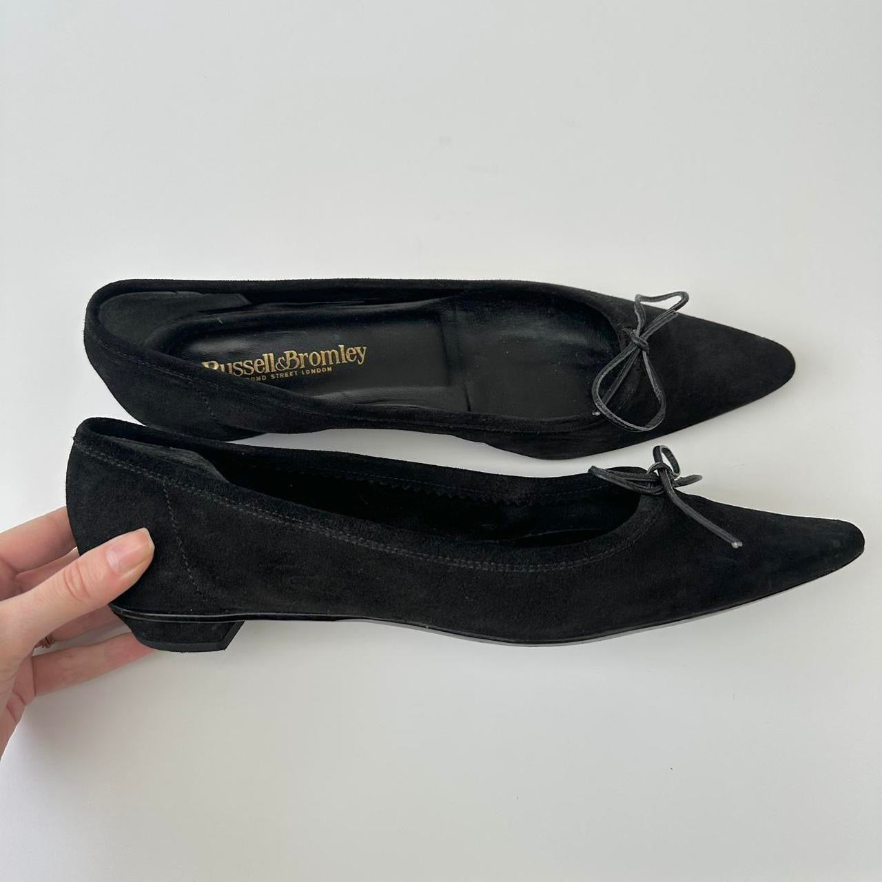 Vintage suede ballet pumps