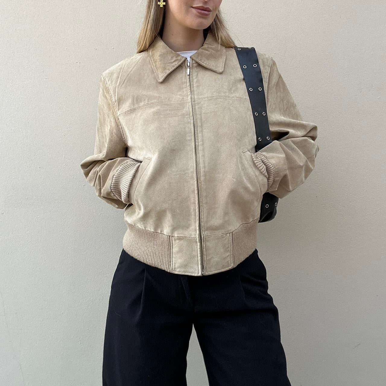 Vintage 90s suede bomber jacket