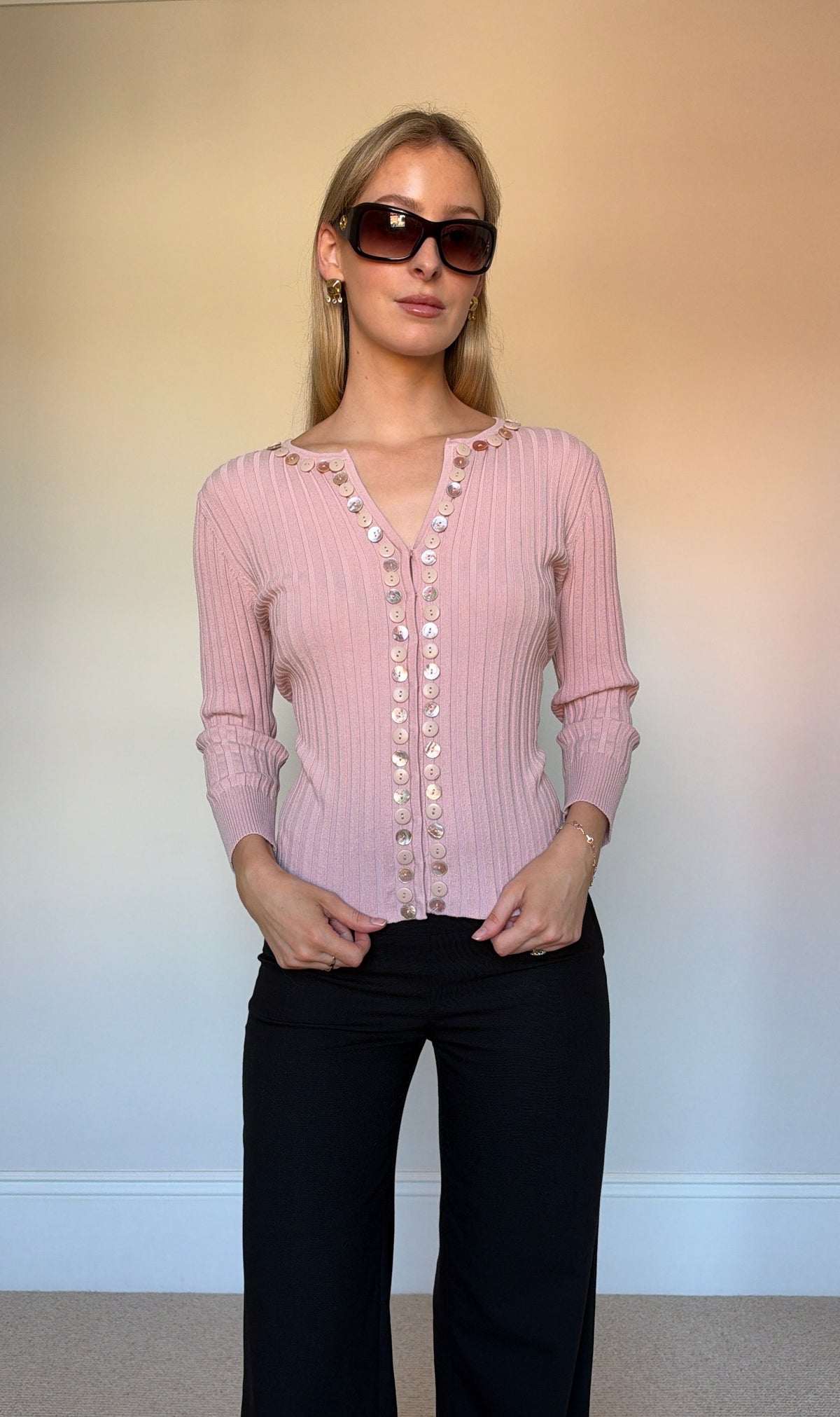 Vintage mother of pearl cardigan