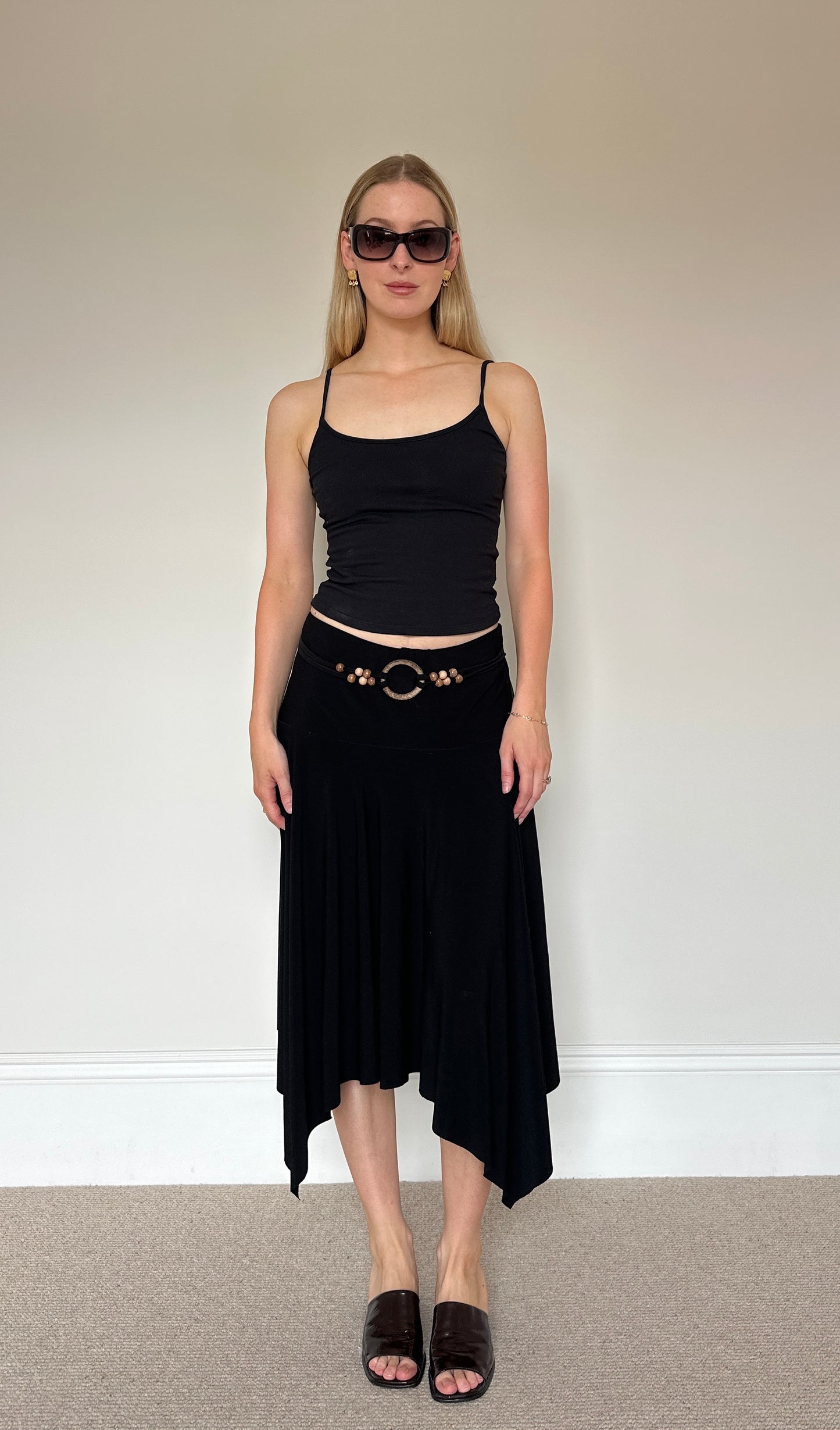 Vintage Wooden beaded midi skirt