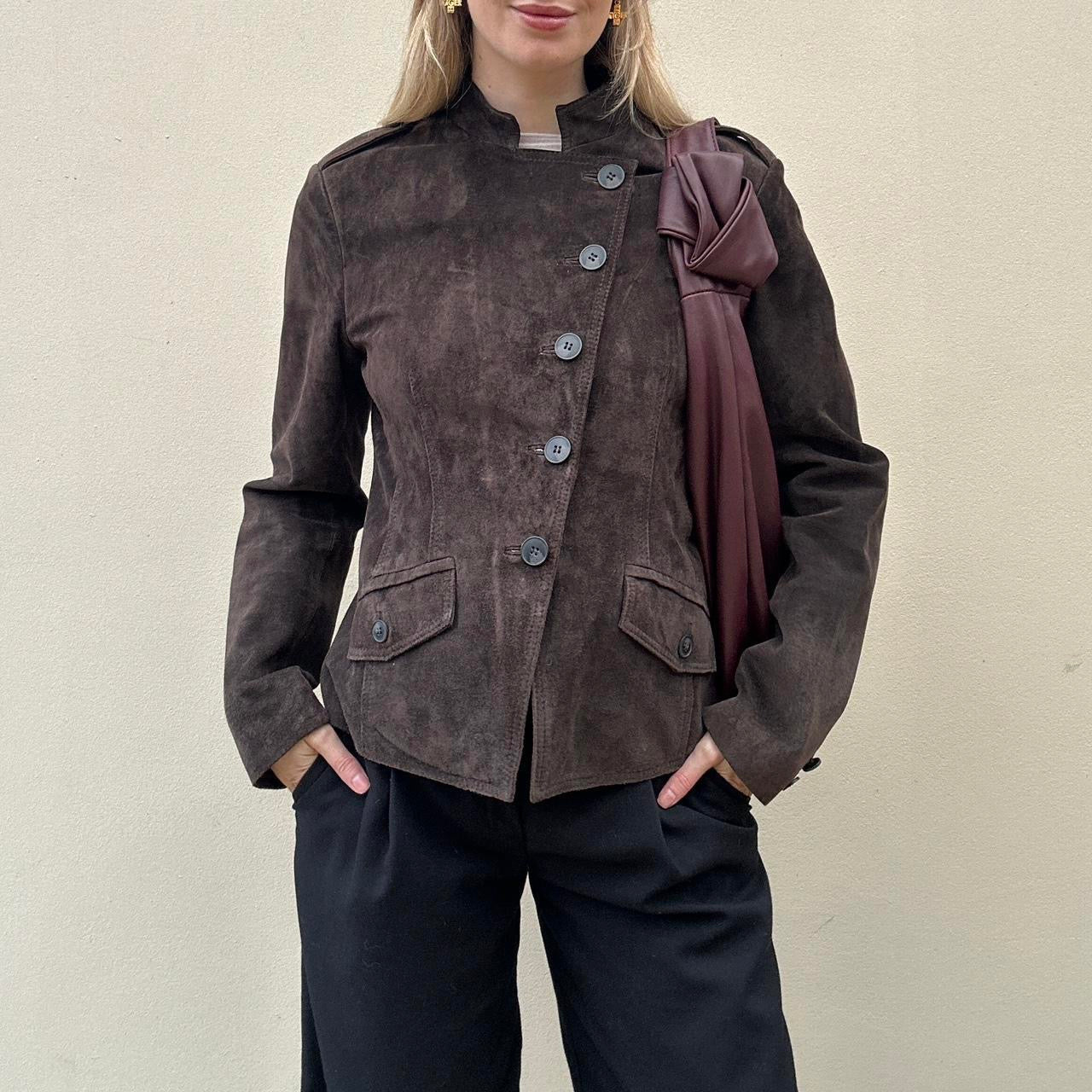 Vintage 90s brown suede jacket