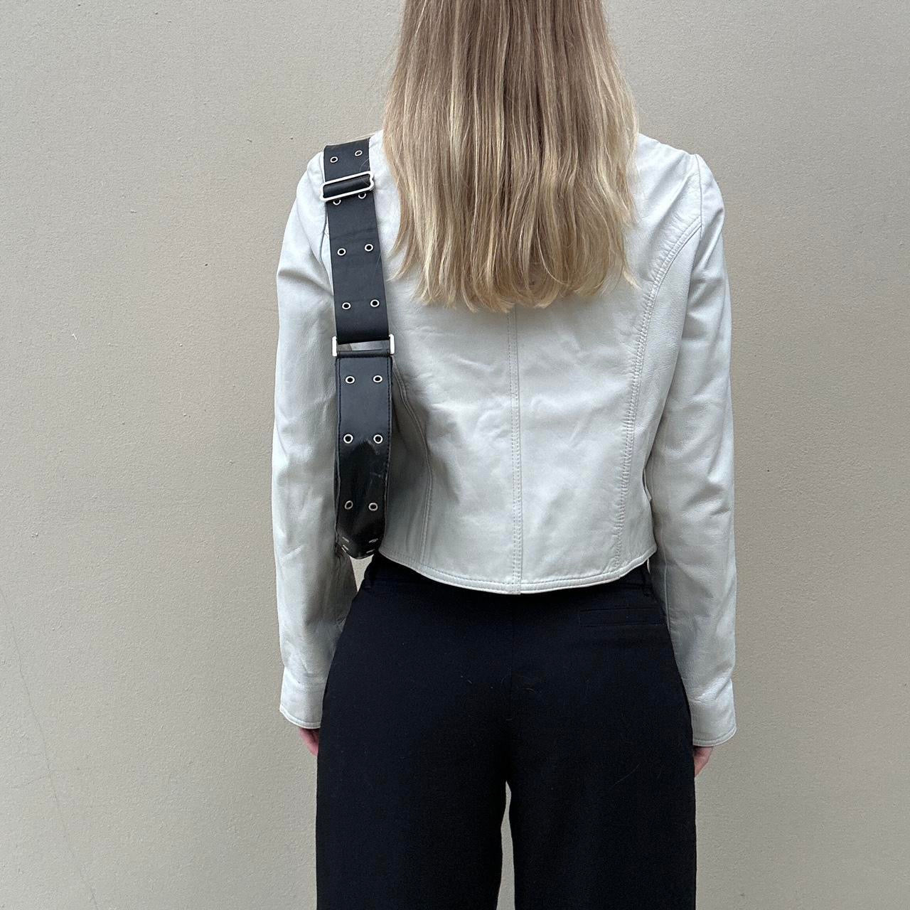 Vintage 00s white rutched jacket