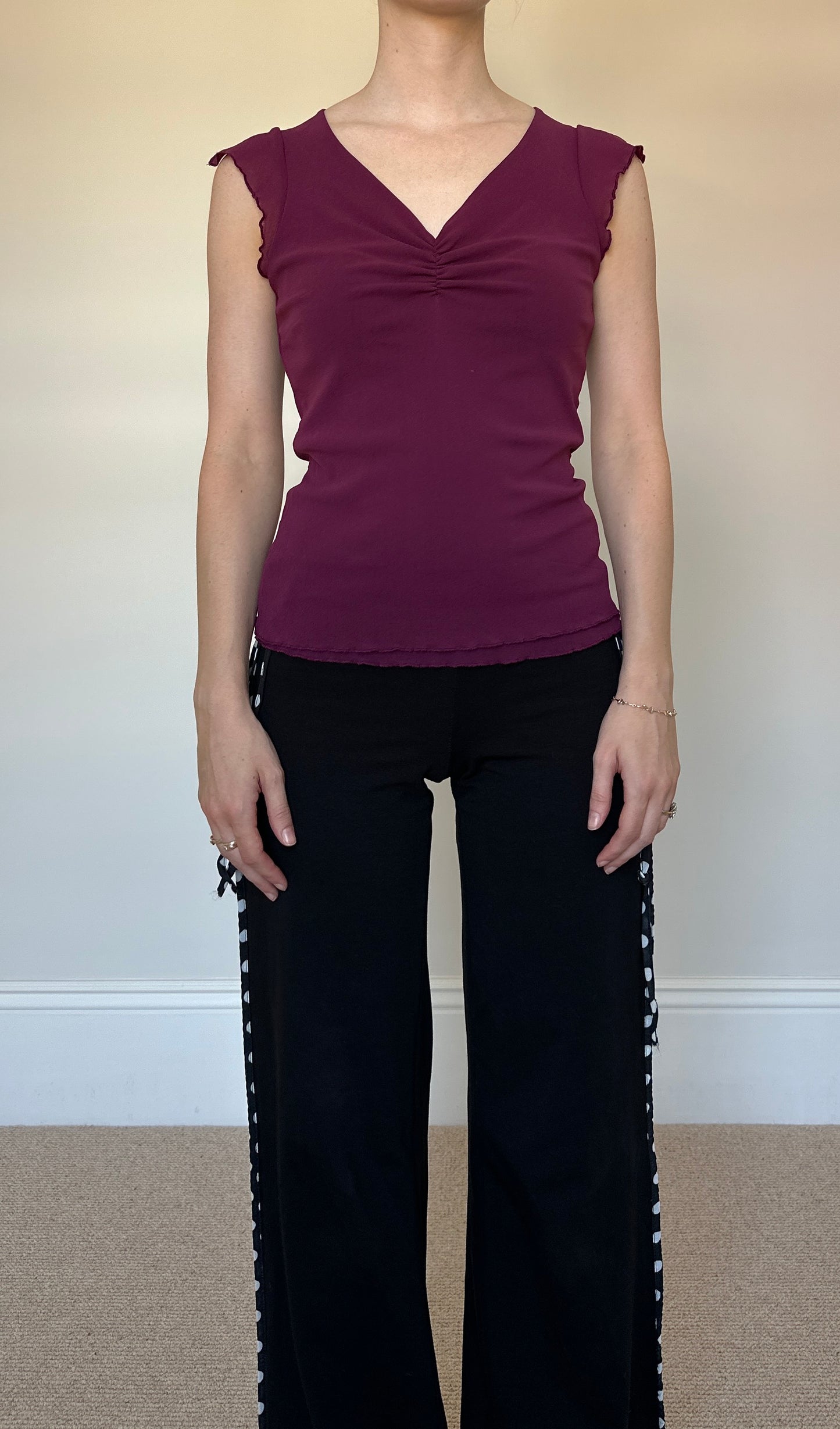 Vintage Purple Mesh Top