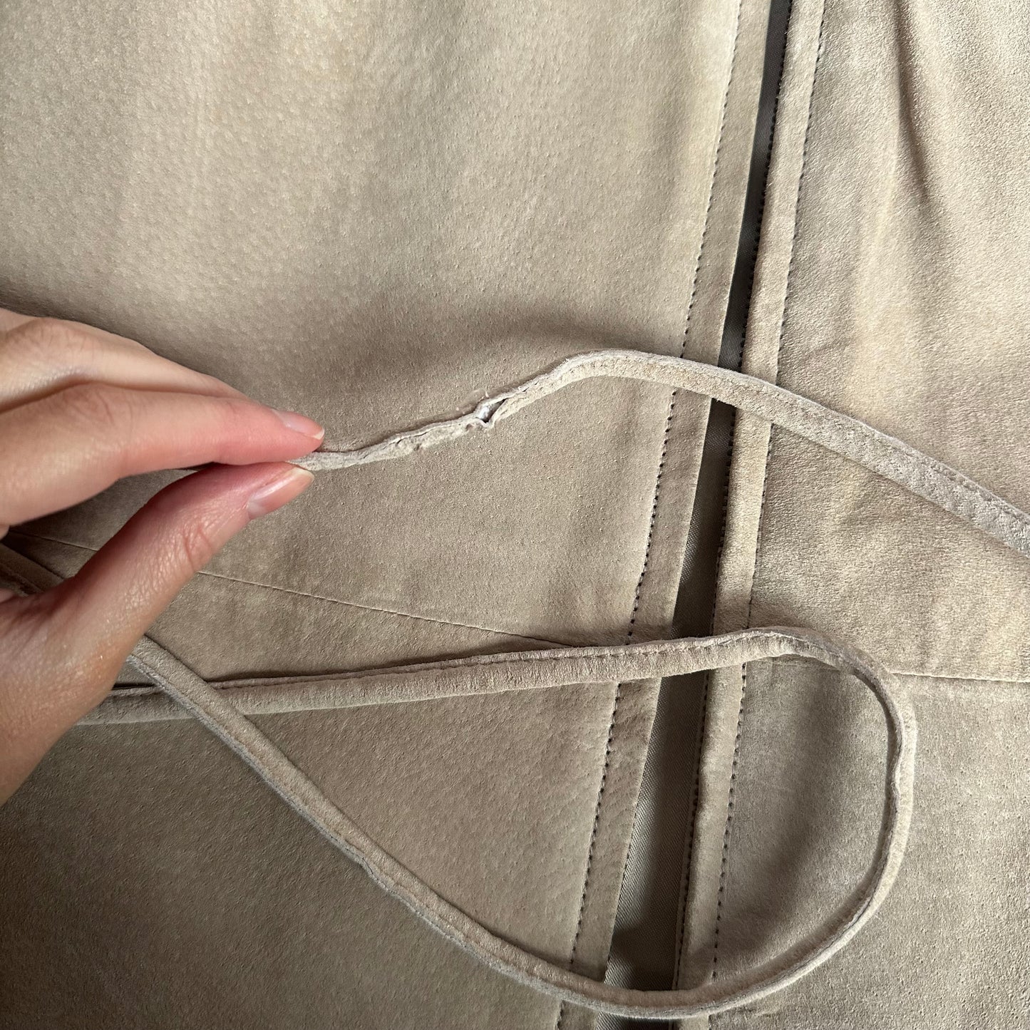 Vintage cream suede jacket