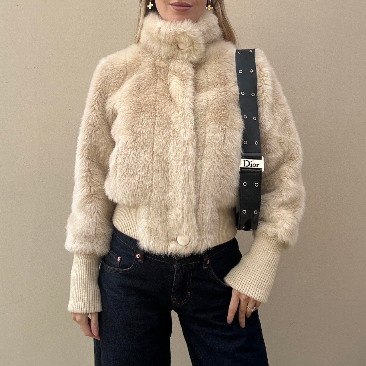 Vintage 00s faux fur coat