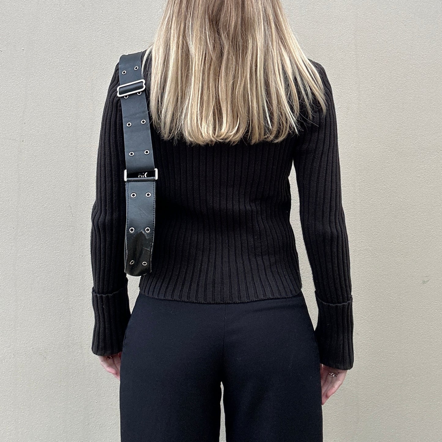 Vintage denim & knit jumper jacket