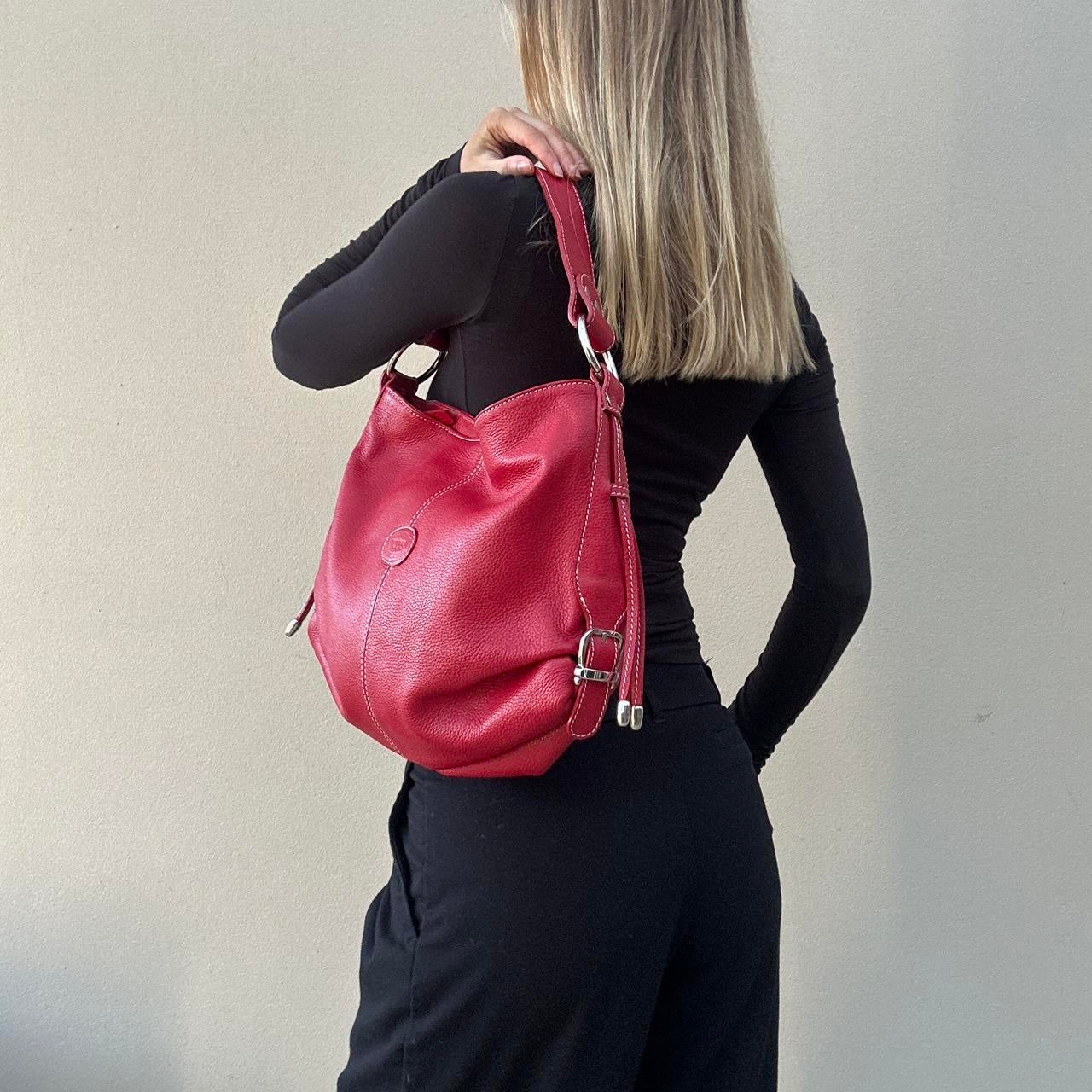 Vintage 00s red leather bag