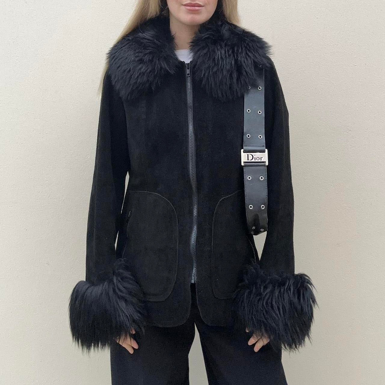 Vintage 00s chunky afghan coat