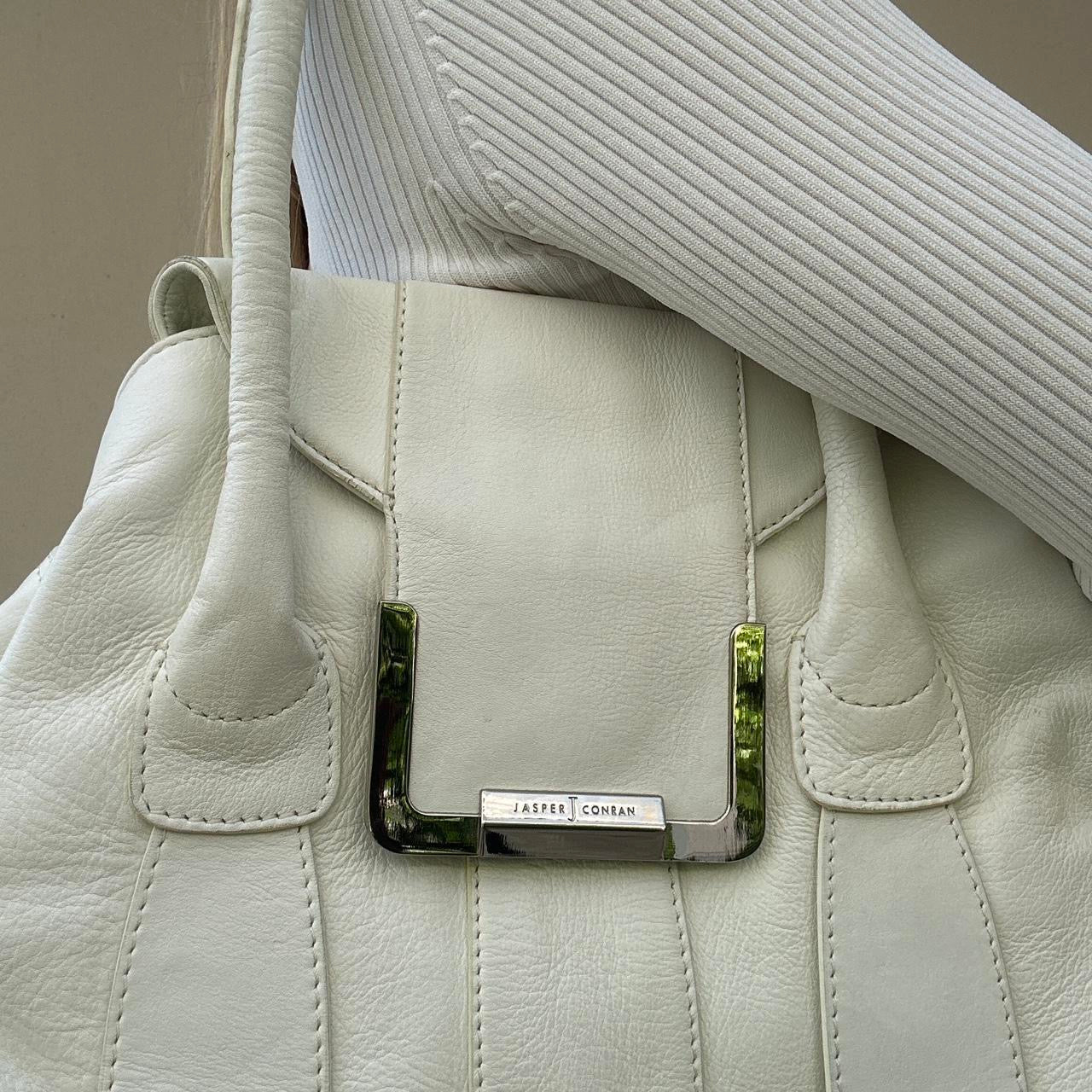 Vintage white leather bag