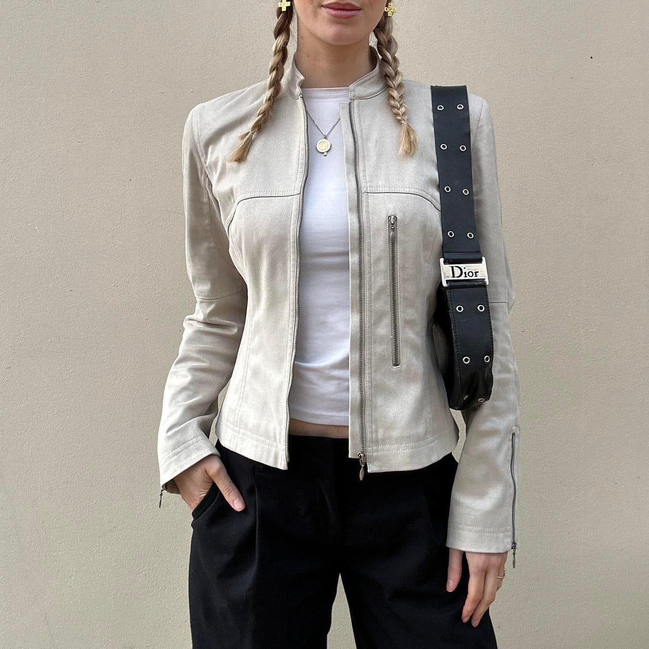 Vintage Faux suede biker jacket