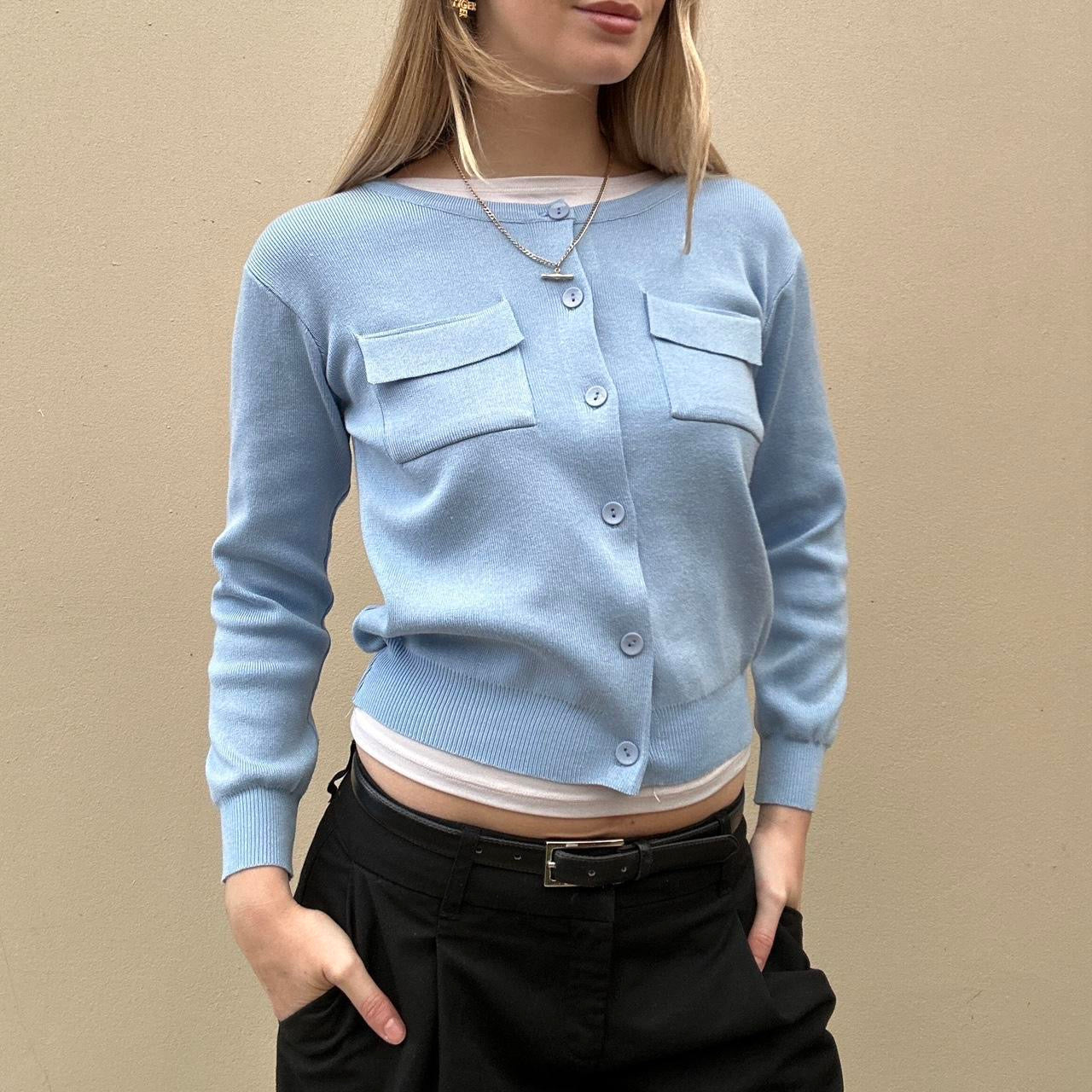 Vintage Light blue button up cardigan