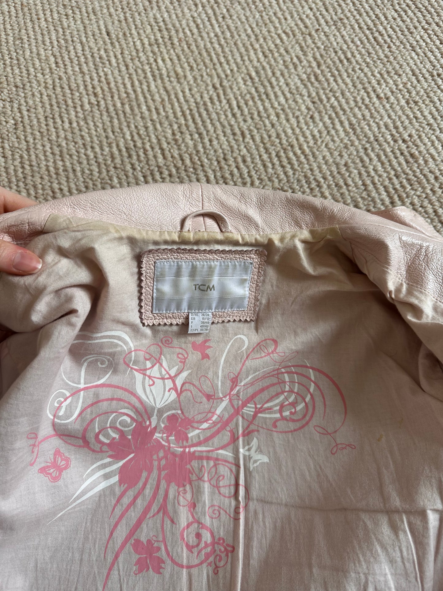 Vintage pink leather jacket