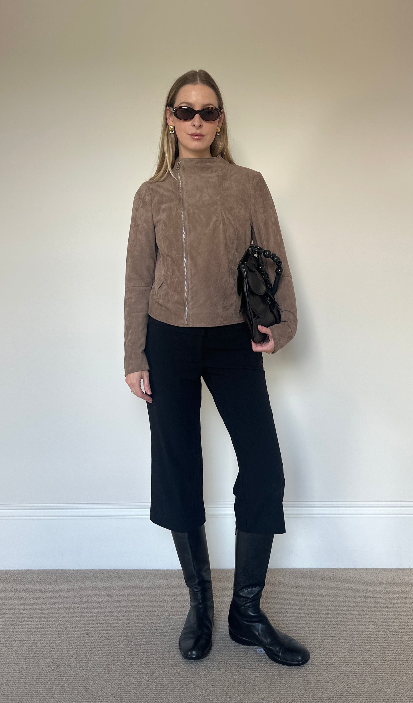 Vintage moleskin asymmetrical jacket
