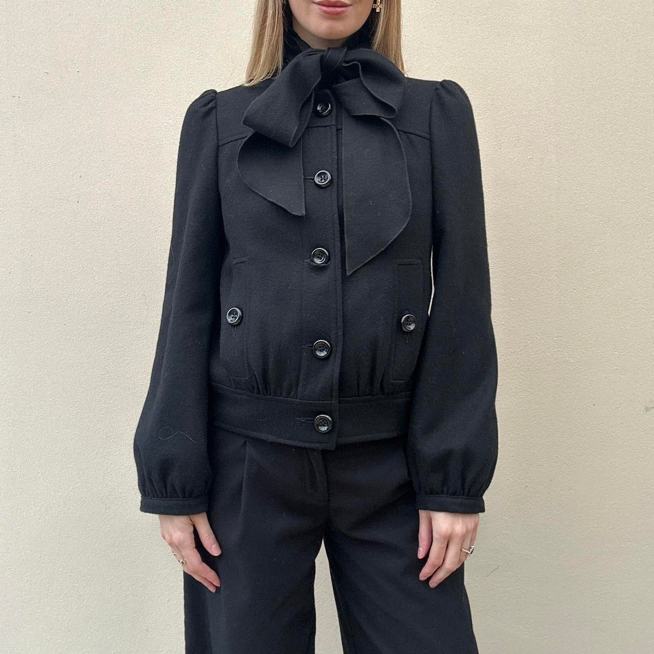 Vintage 00s pussy-bow jacket