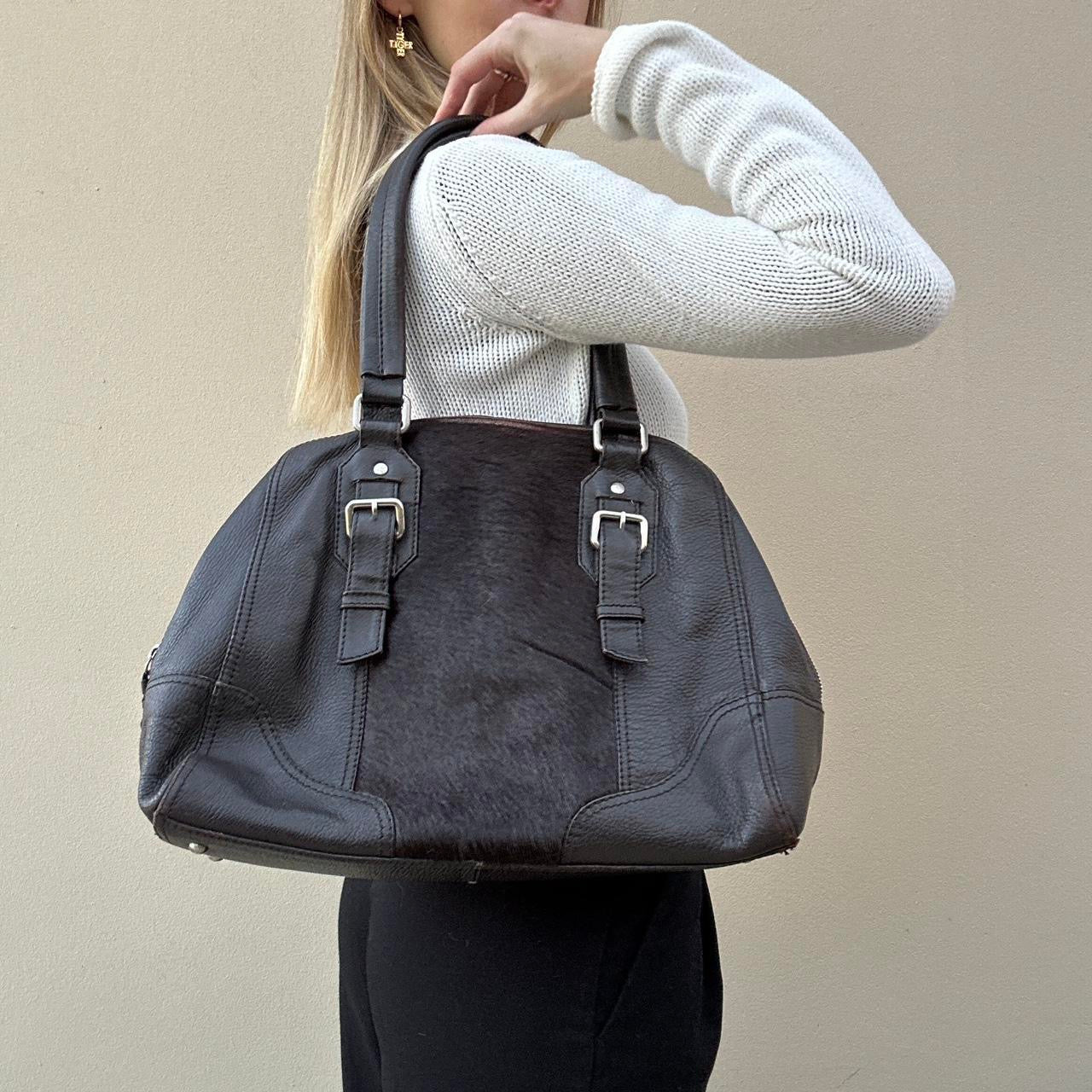 Vintage 00s pony skin bowling bag