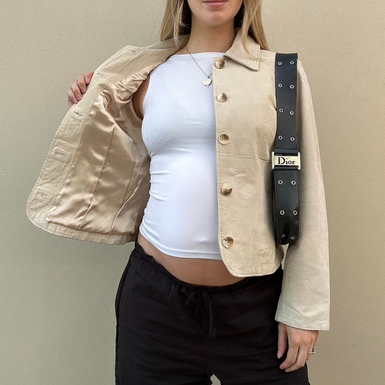 Vintage cream suede jacket