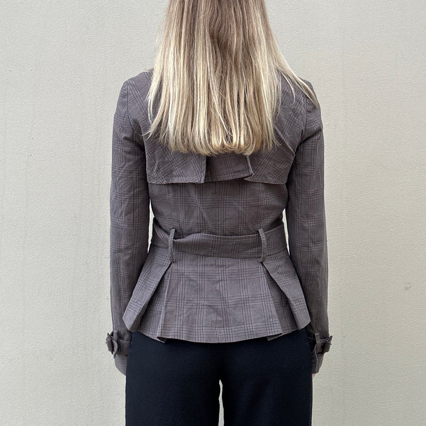 Vintage 00s dogtooth pea coat