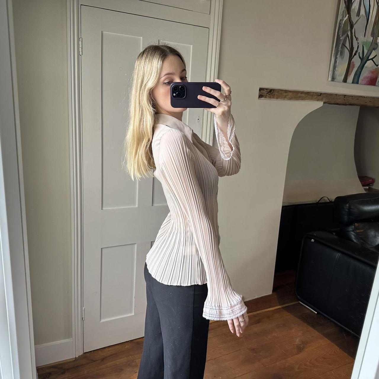 Vintage pleated blouse