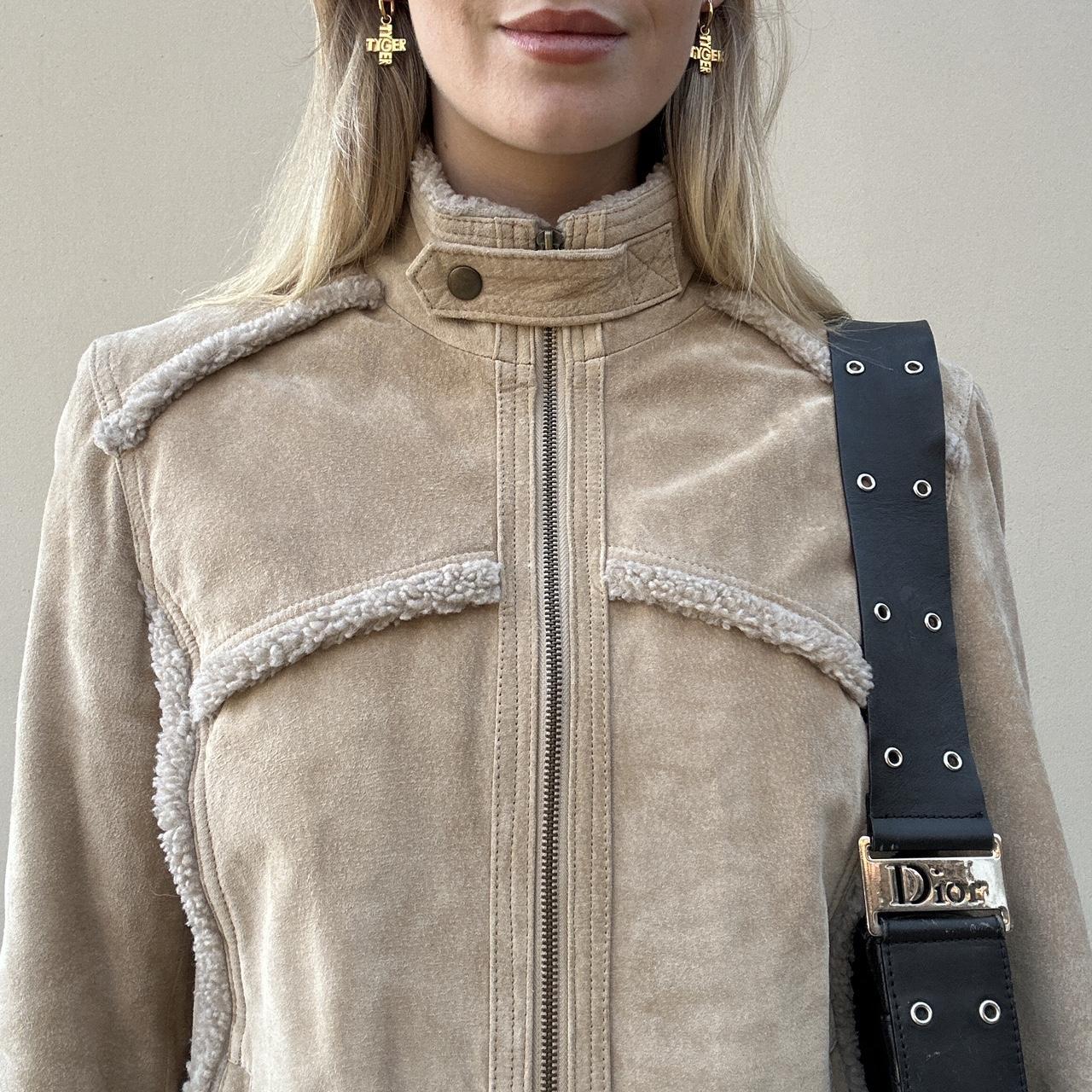 Vintage suede & Sherpa biker jacket