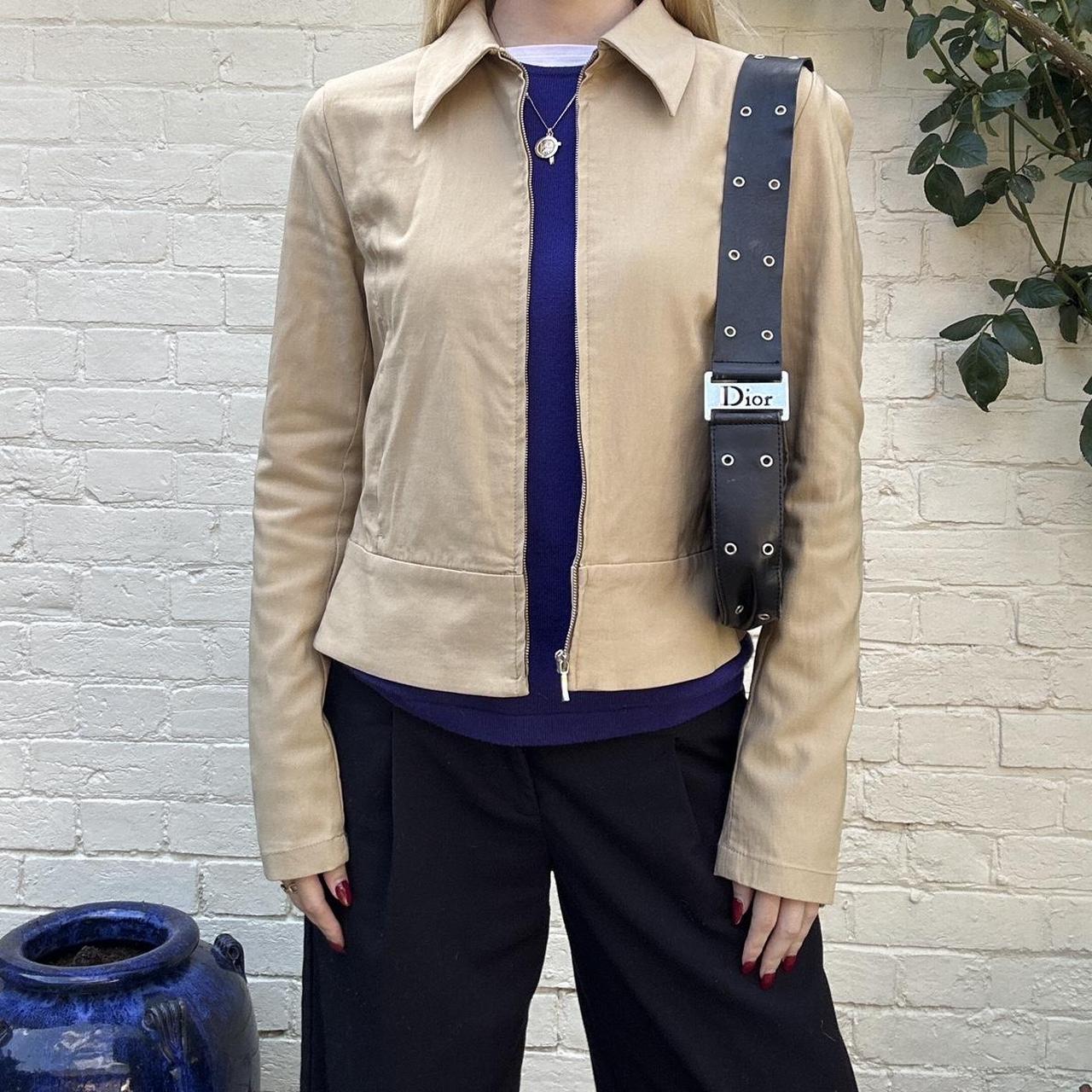 Vintage 00s camel zip jacket