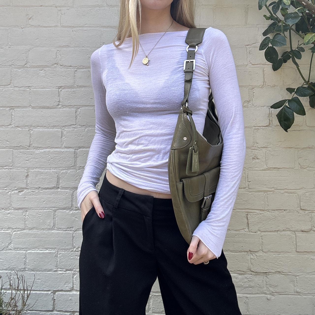 Vintage 00s olive green shoulder bag