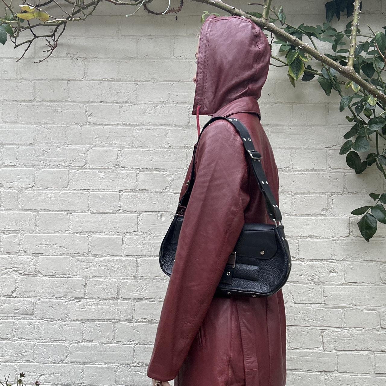 Vintage 00s burgundy leather jacket