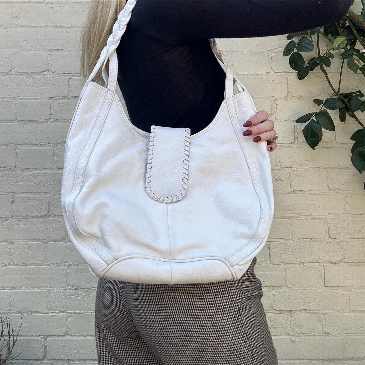 Vintage 00s white leather bag