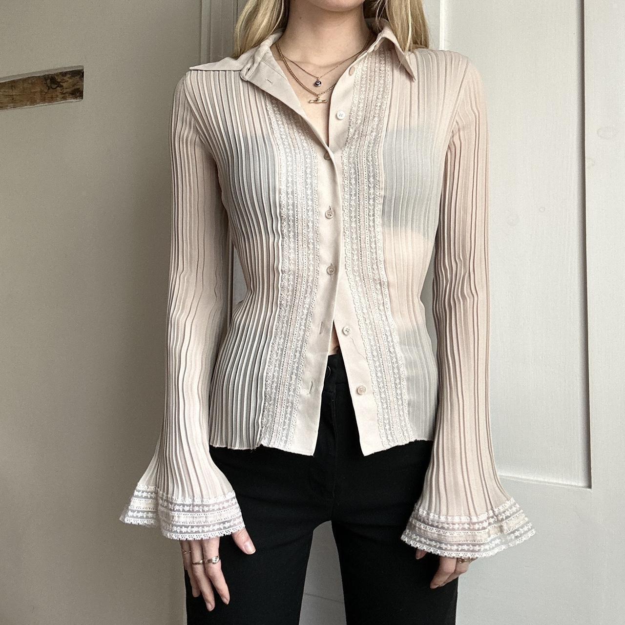 Vintage pleated blouse