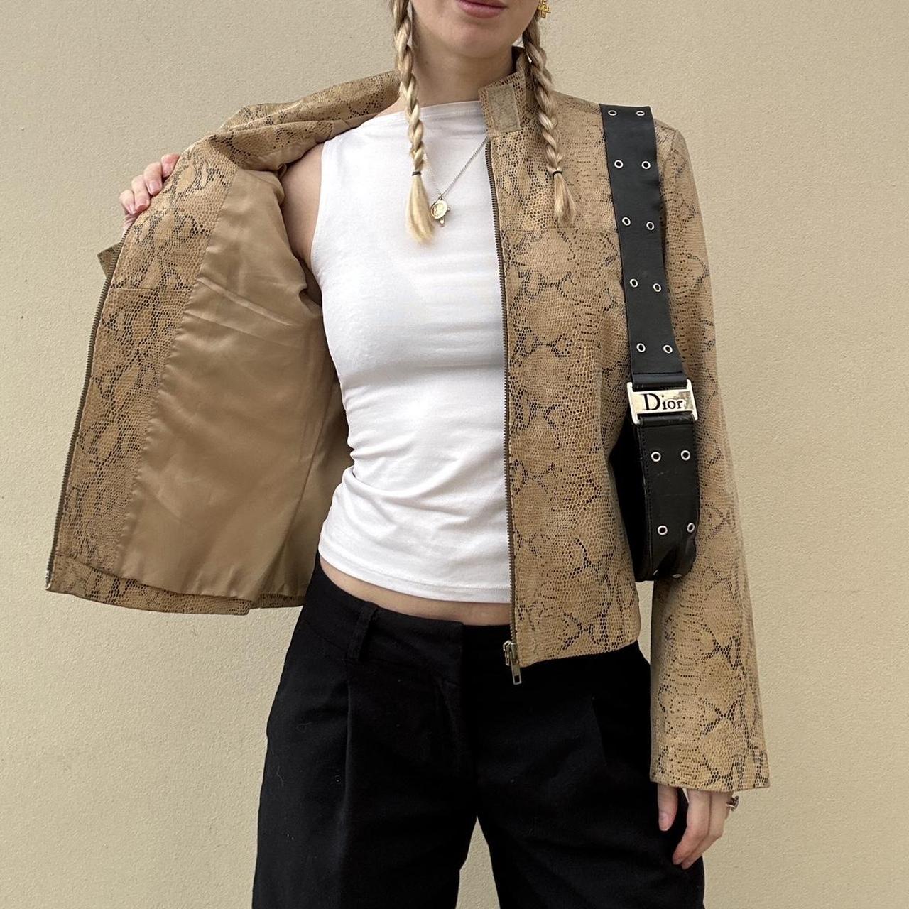 Vintage 00s snake leather jacket