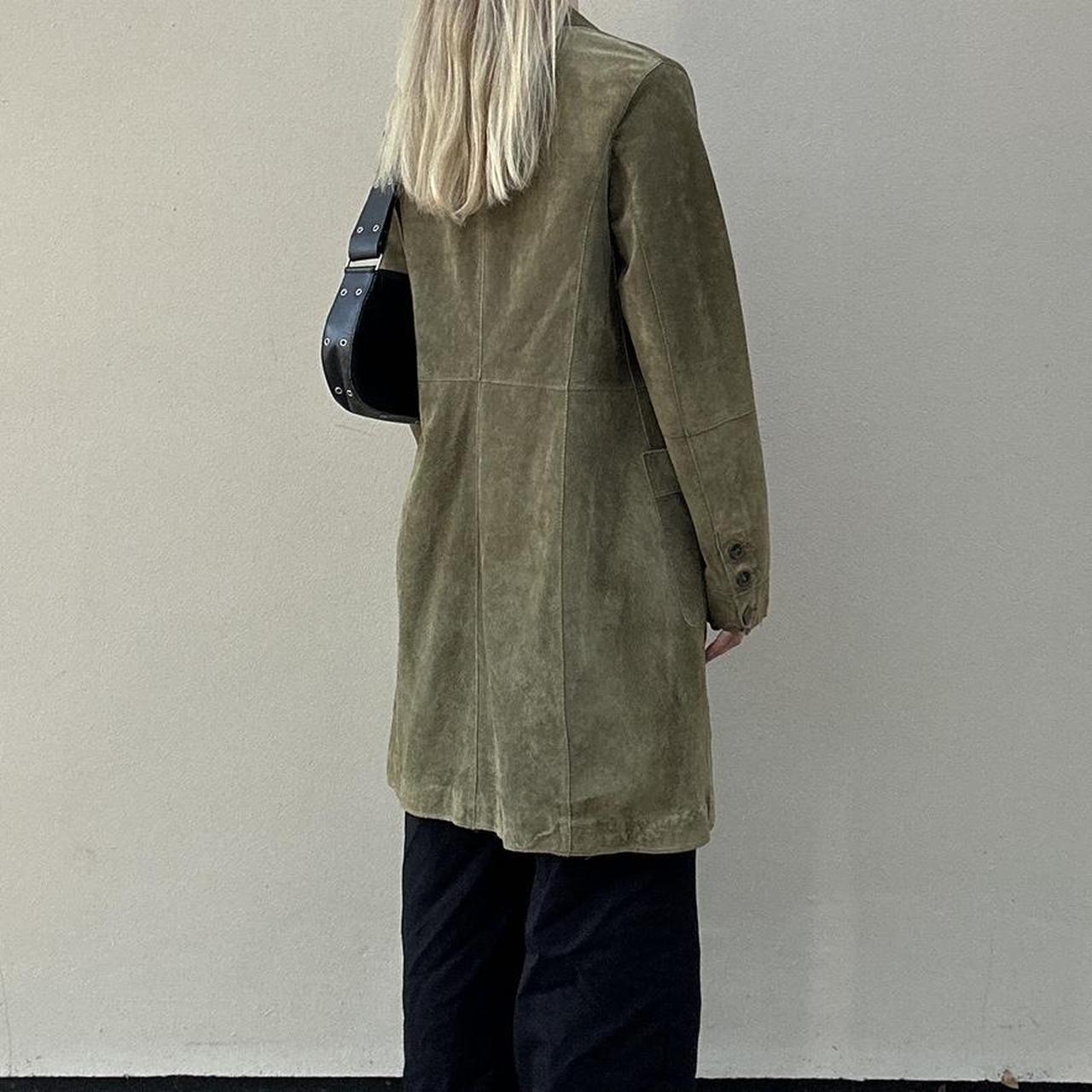 Vintage olive green suede jacket