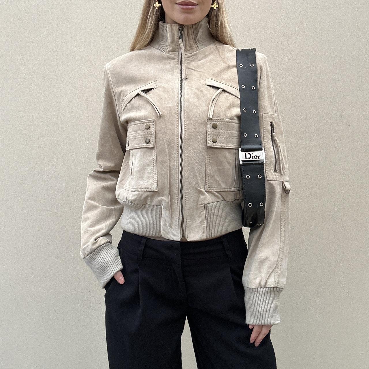 Vintage 00s suede bomber