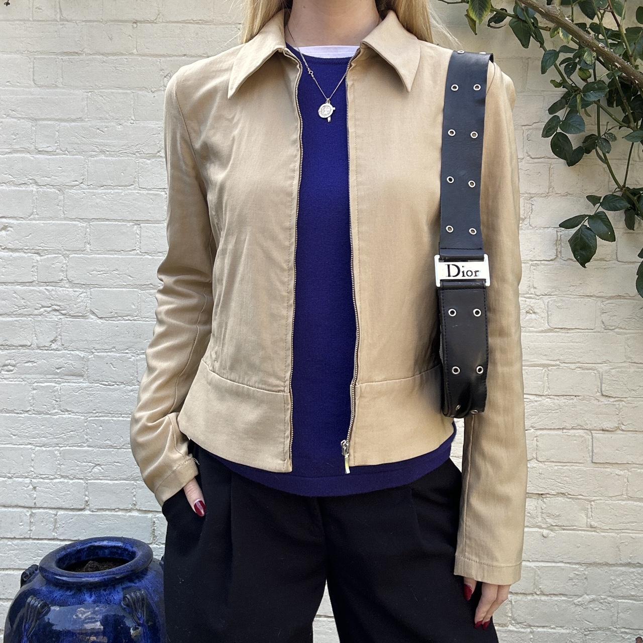 Vintage 00s camel zip jacket