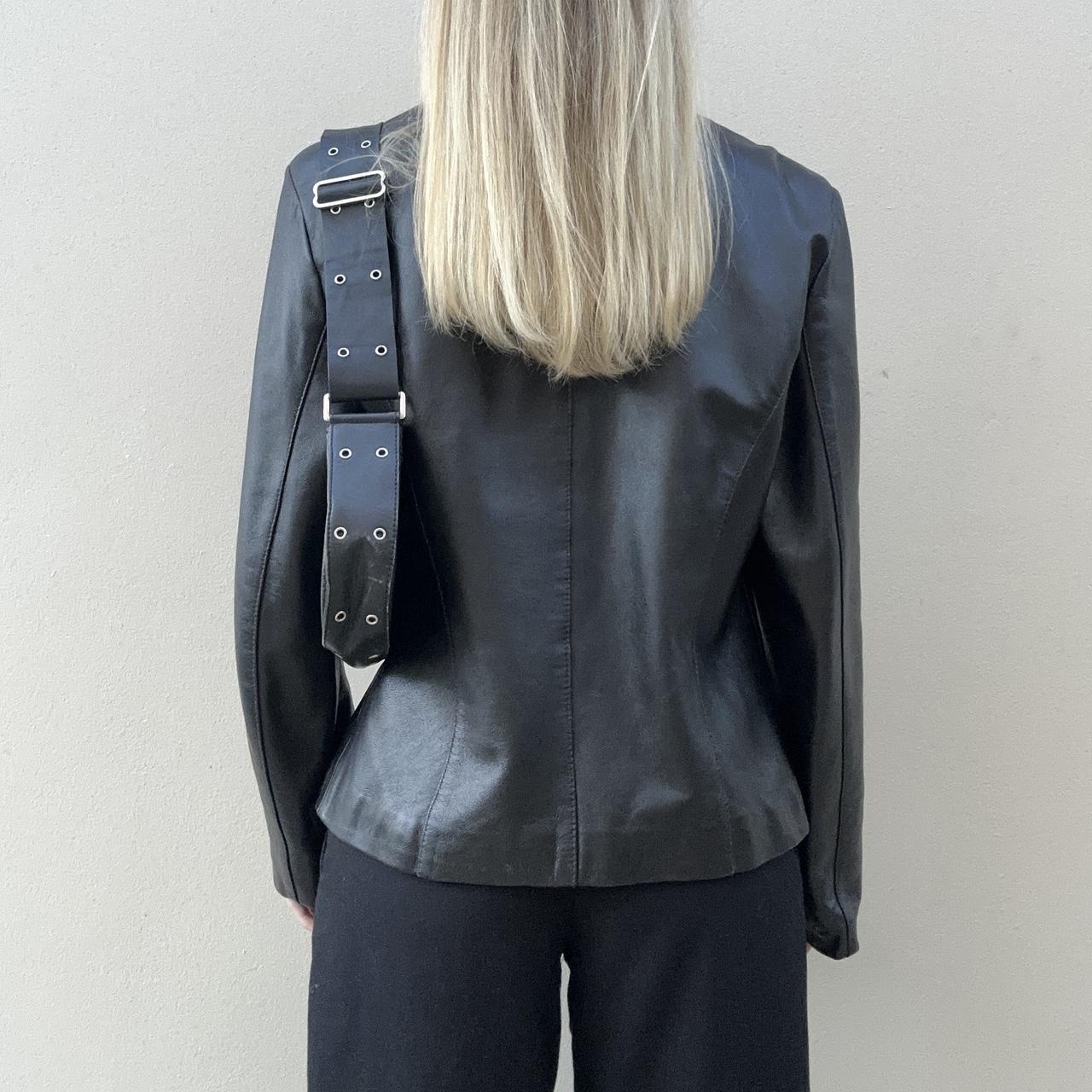 Vintage 00s black leather jacket
