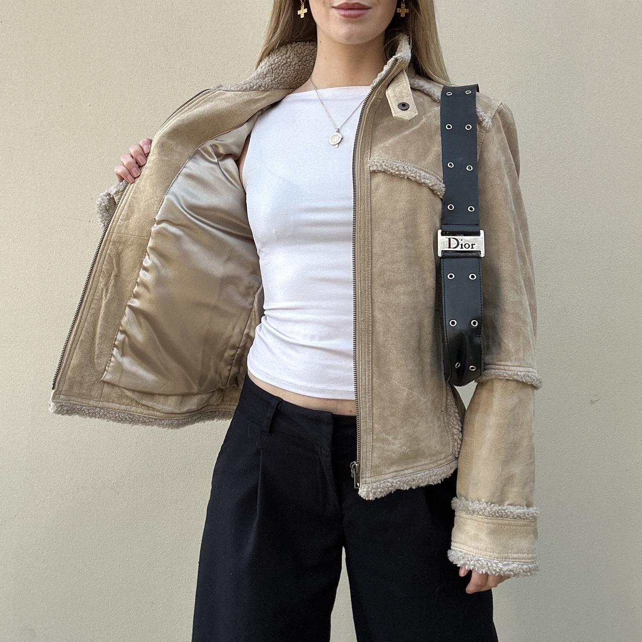 Vintage suede & Sherpa biker jacket