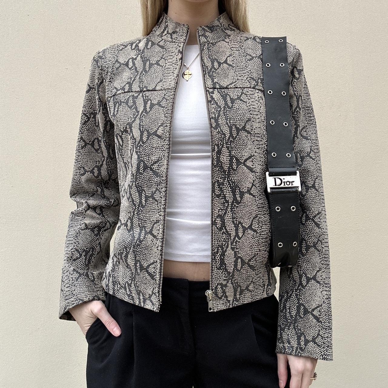 Vintage 00s snake leather jacket