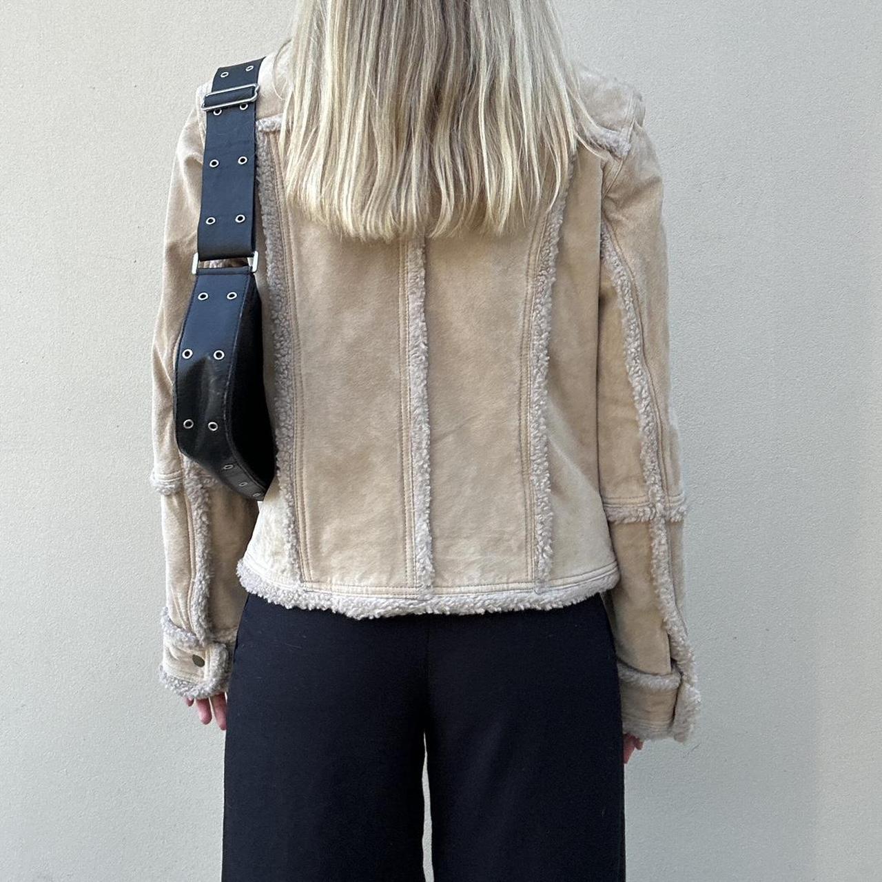Vintage suede & Sherpa biker jacket