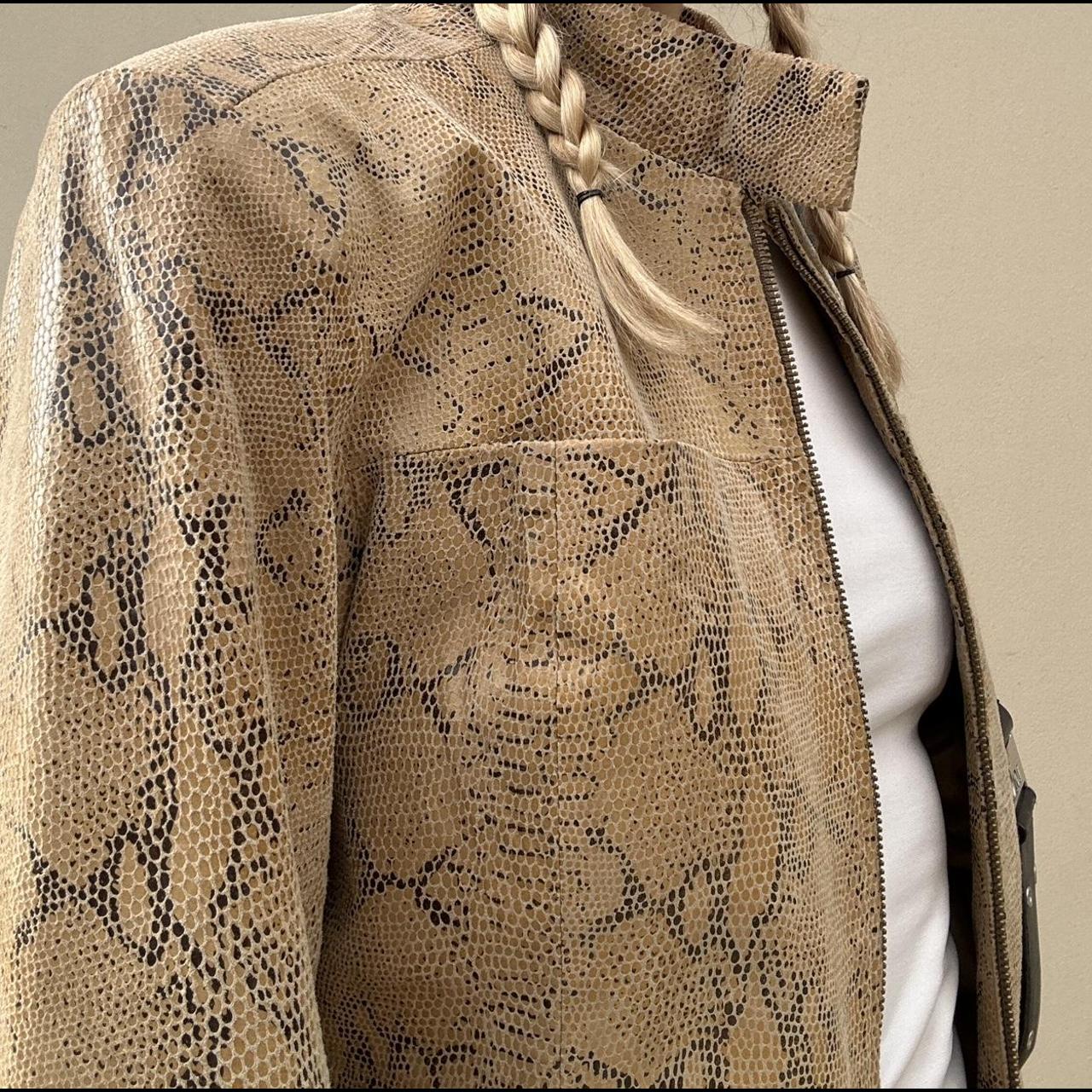 Vintage 00s snake leather jacket