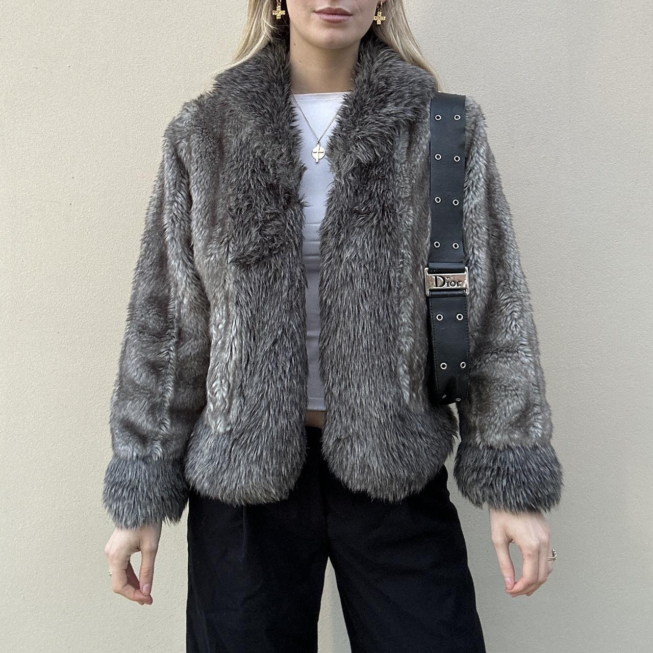Vintage 00s faux fur coat