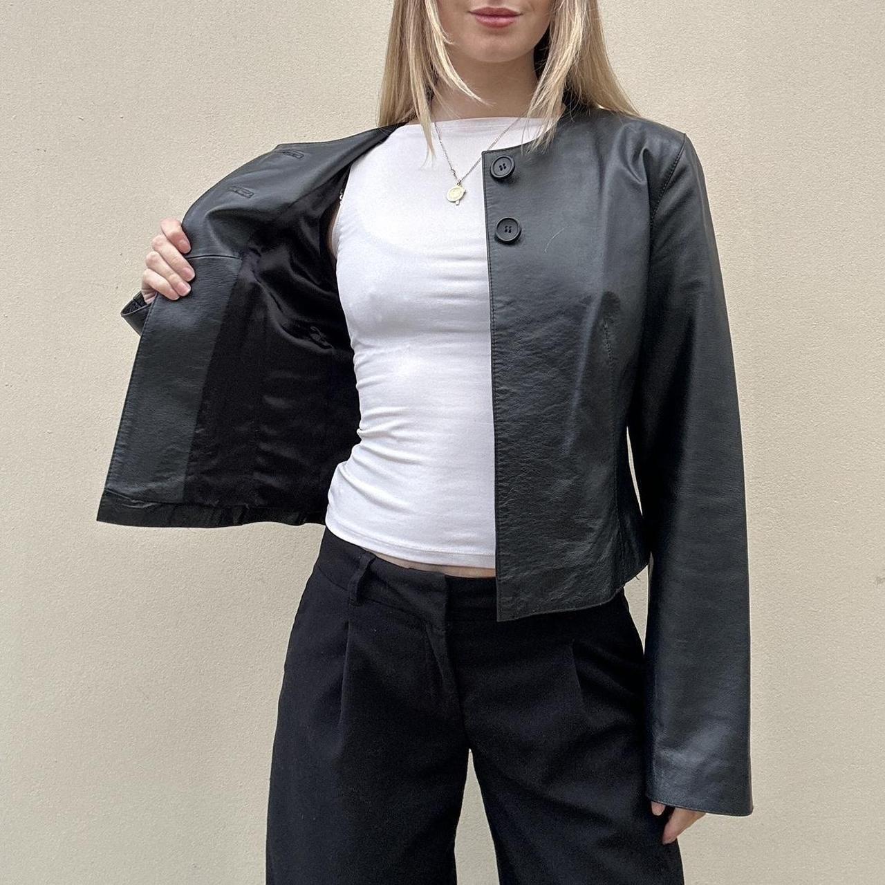 Vintage 00s collarless jacket