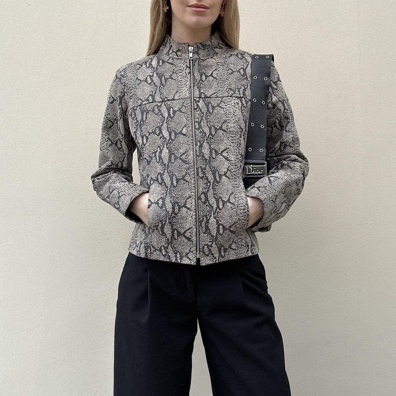 Vintage 00s snake leather jacket