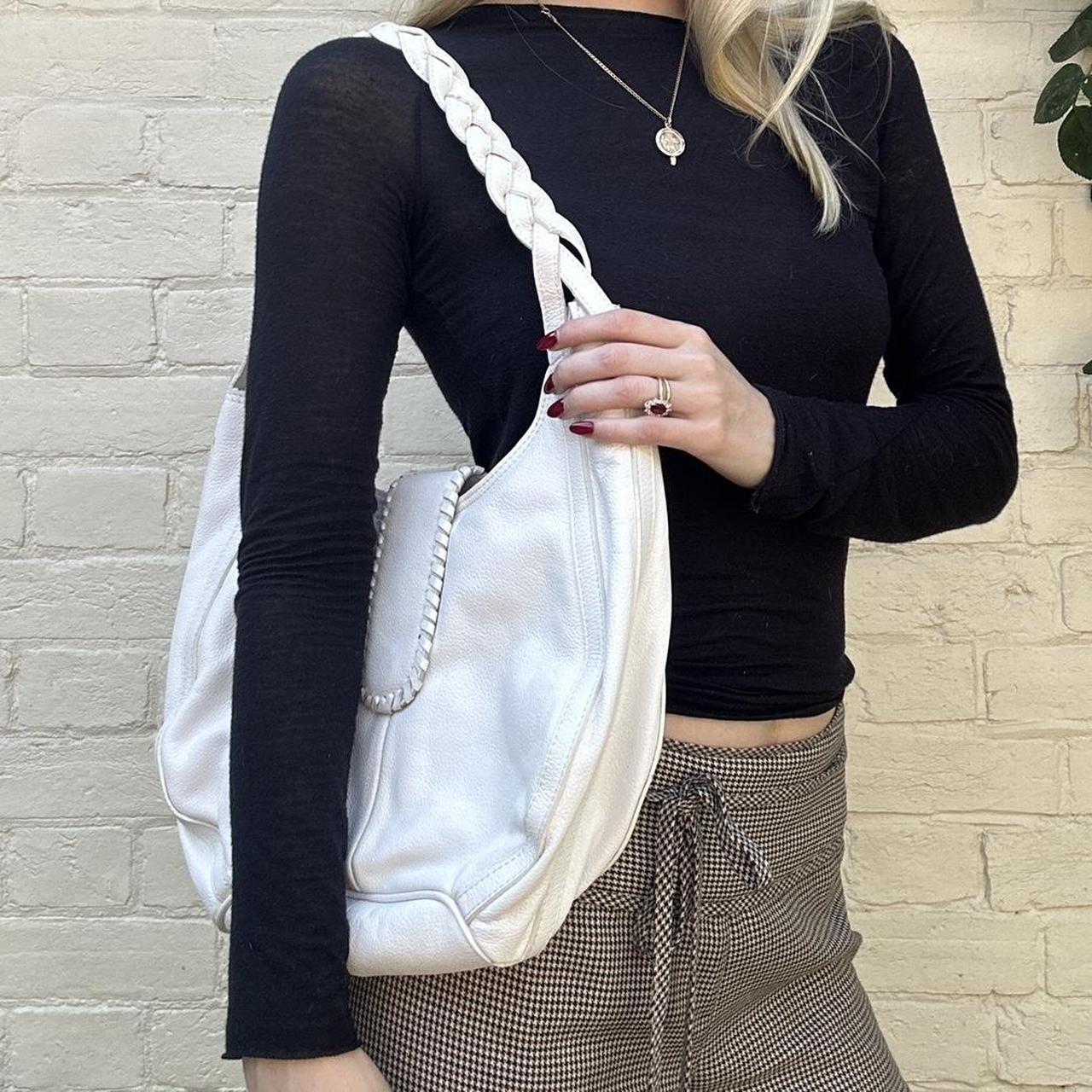 Vintage 00s white leather bag