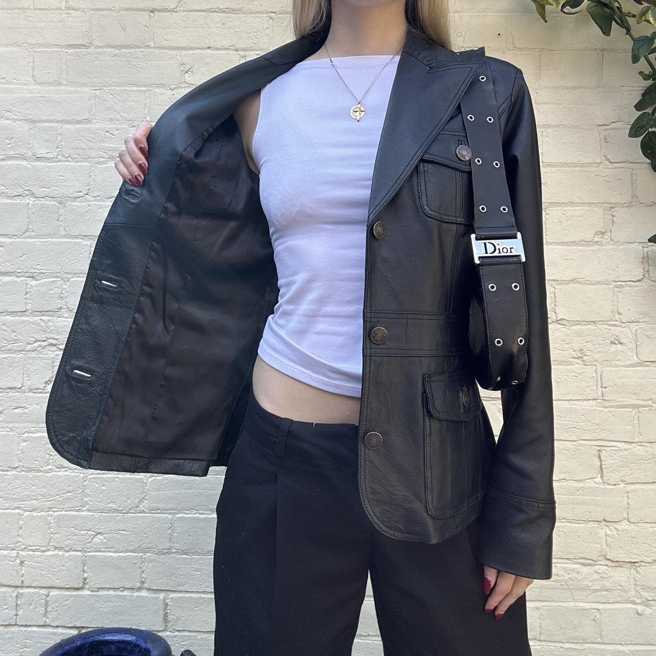 Vintage 00s leather blazer