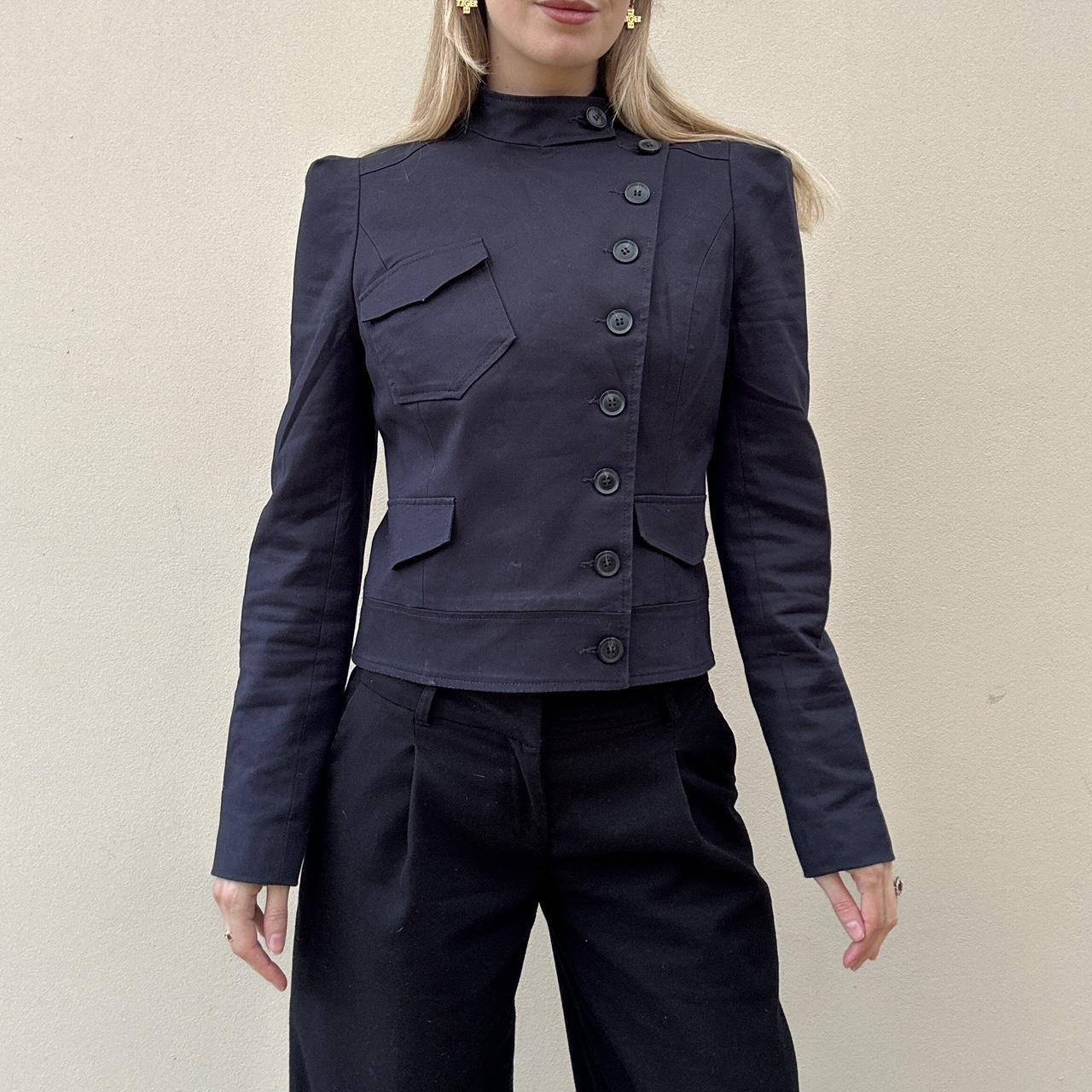 Navy asymmetric jacket
