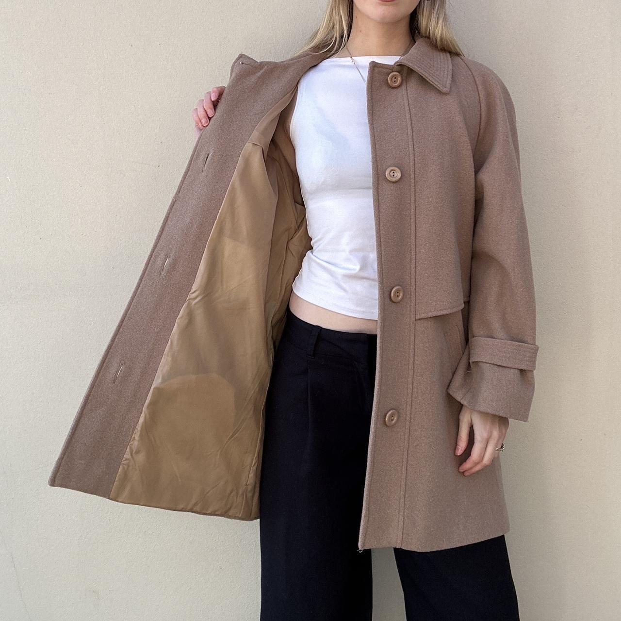 Vintage taupe wool coat